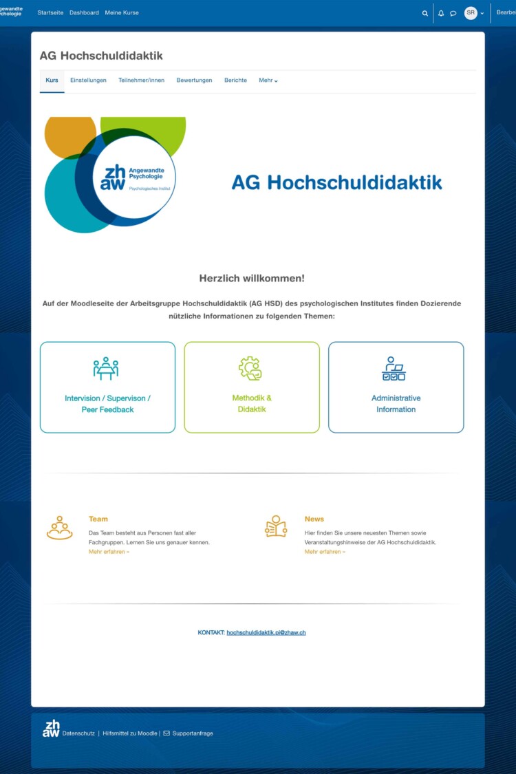 Moodlekurs AG Hochschuldidaktik: Home