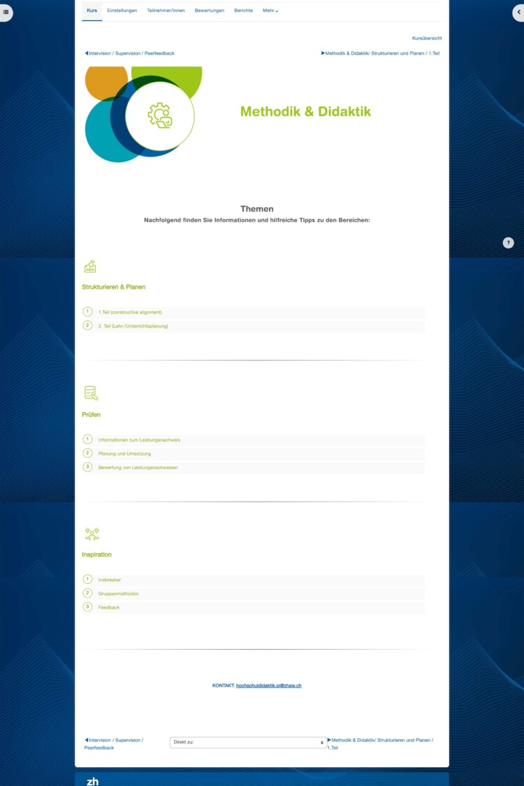 Moodlekurs AG Hochschuldidaktik: Methodik & Didaktik